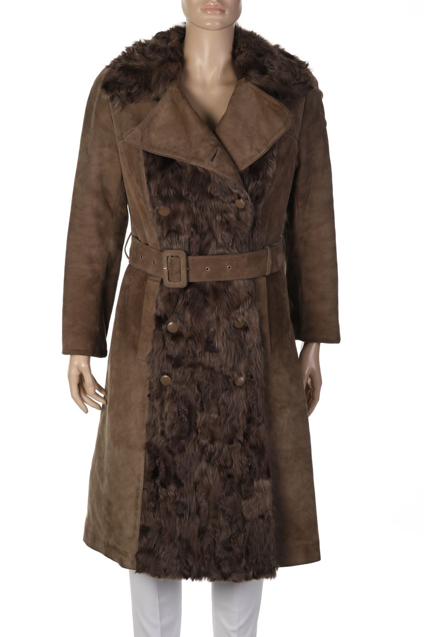 BOHJANMAAN TURKIS Vaasa Finland - Vintage-Shearling-Mantel - D 40