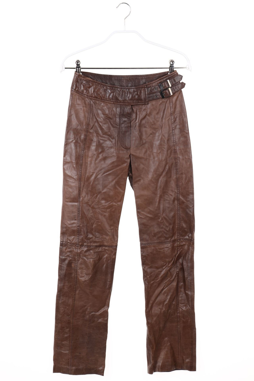 MARC CAIN - Echt-Leder-Hose mit Riegeln - D 34
