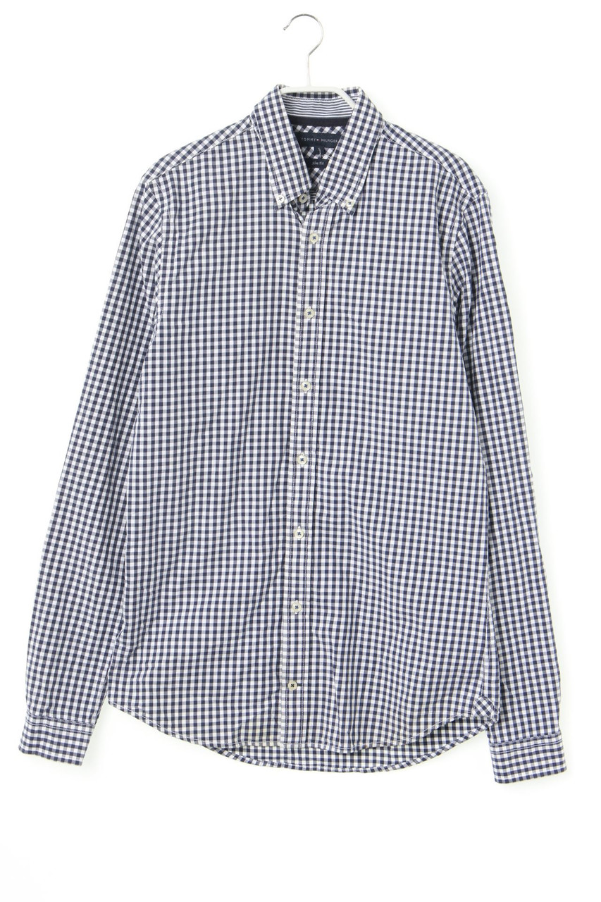 TOMMY HILFIGER - kariertes Button-down-Hemd aus Baumwolle - S