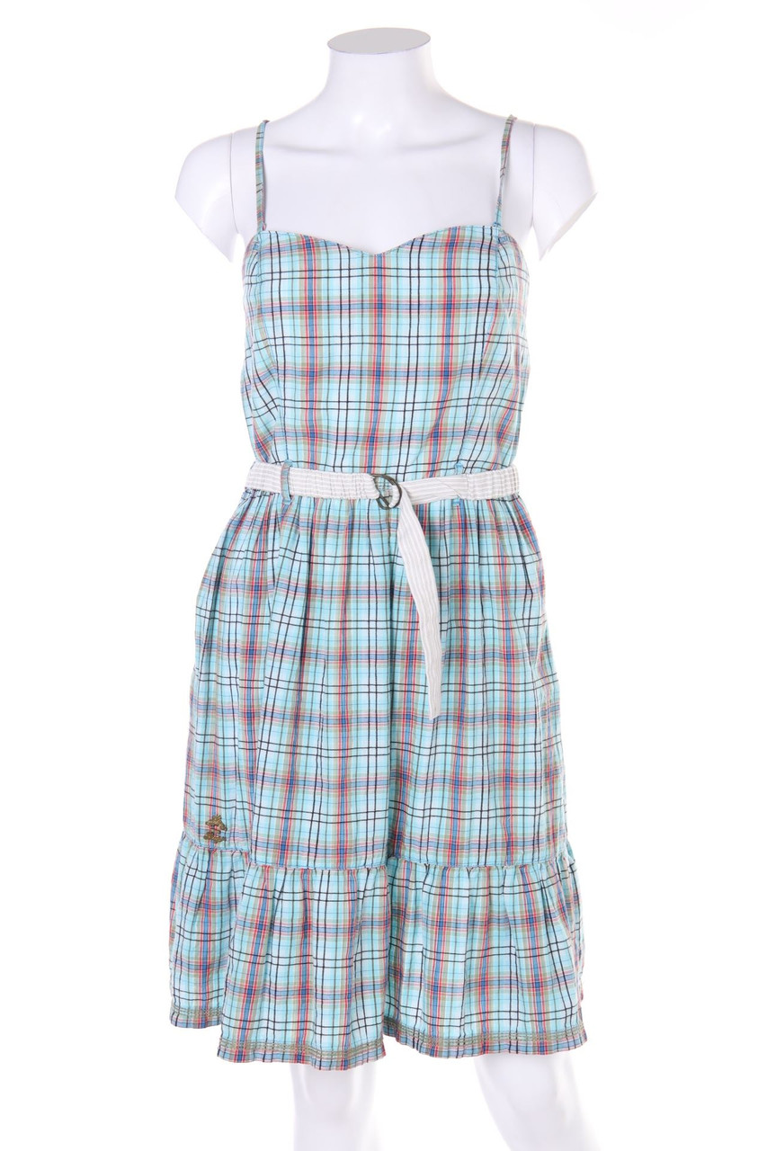 KHUJO - Träger-Kleid aus Baumwolle mit Logo-Plakette - M