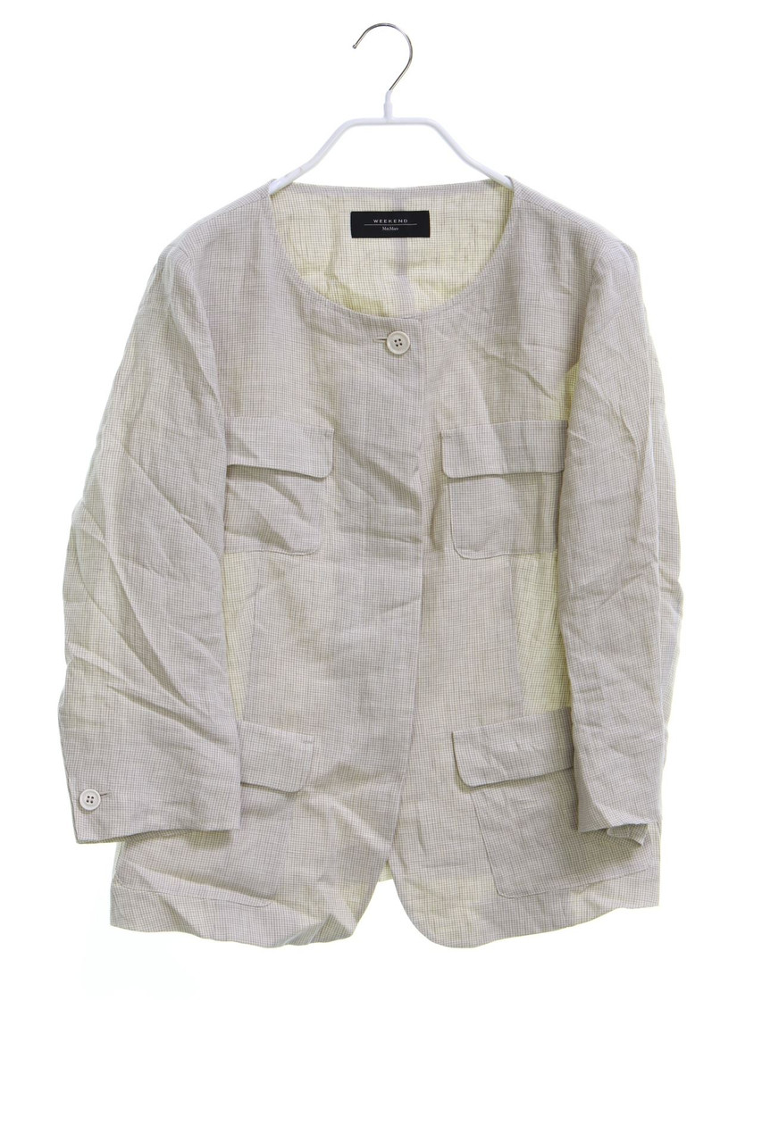 Max Mara WEEKEND - Checked Blazer, Linen - D 44