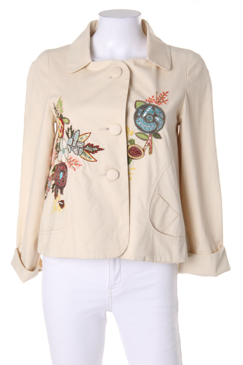 KENZO - Blazer-Jacke mit floralem Muster mit Perlen mit Pailletten - D 38
