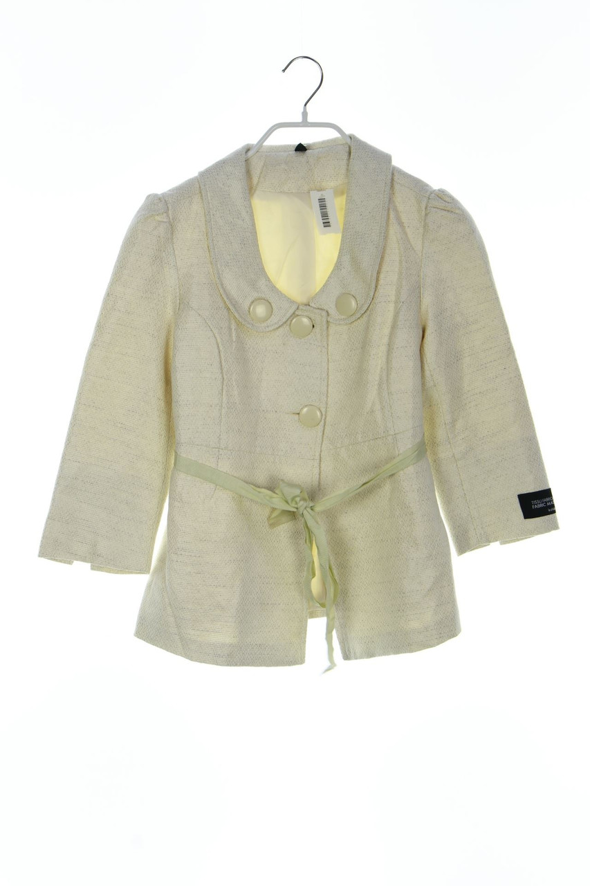 le chateau - Glitzer-Blazer-Jacke mit Leinen mit Raffungen - S