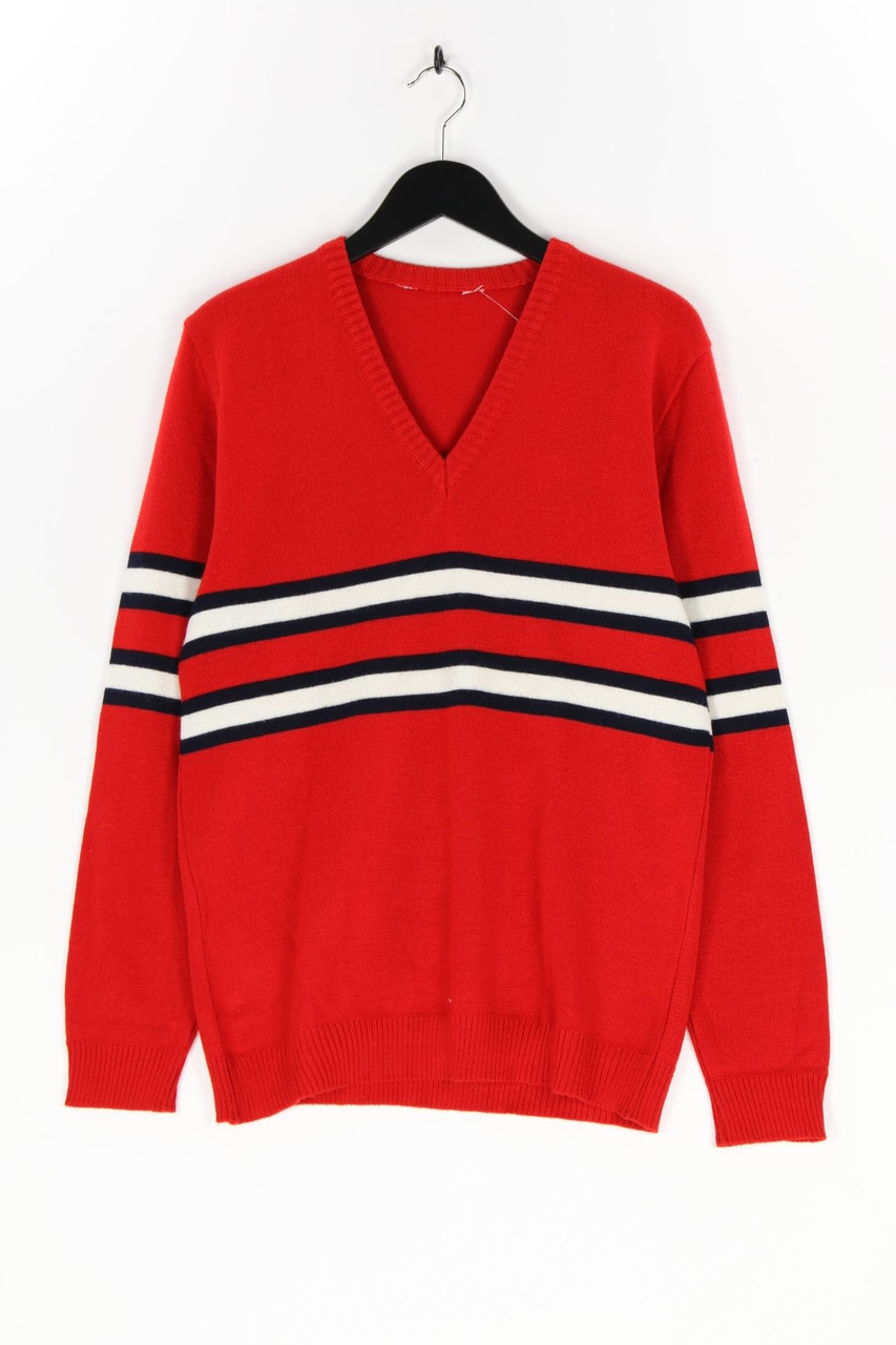 Ohne Label - V-Neck-Pullover mit Wolle - L