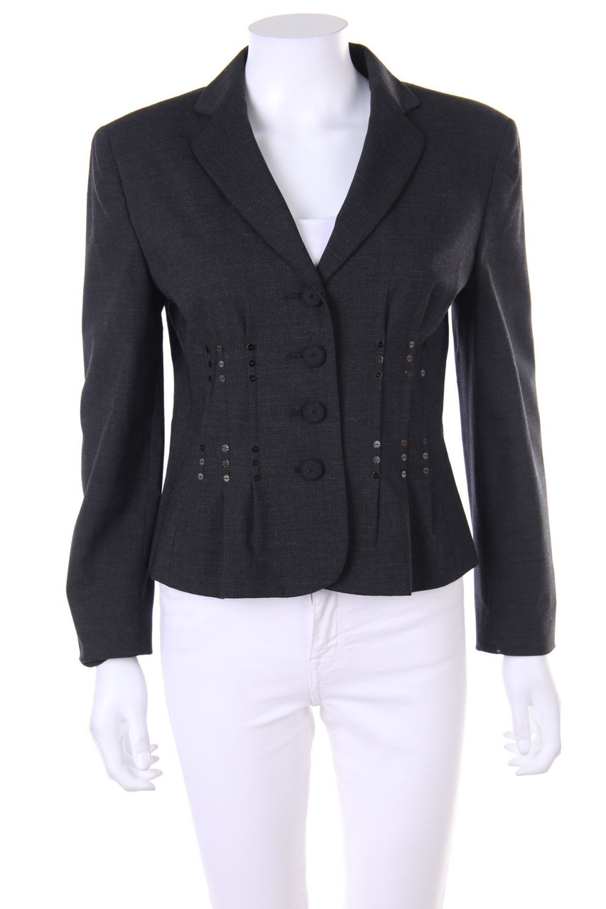 MOSCHINO CHEAP AND CHIC - Blazer aus Schurwolle mit Schmuckstein-Applikation - D 40