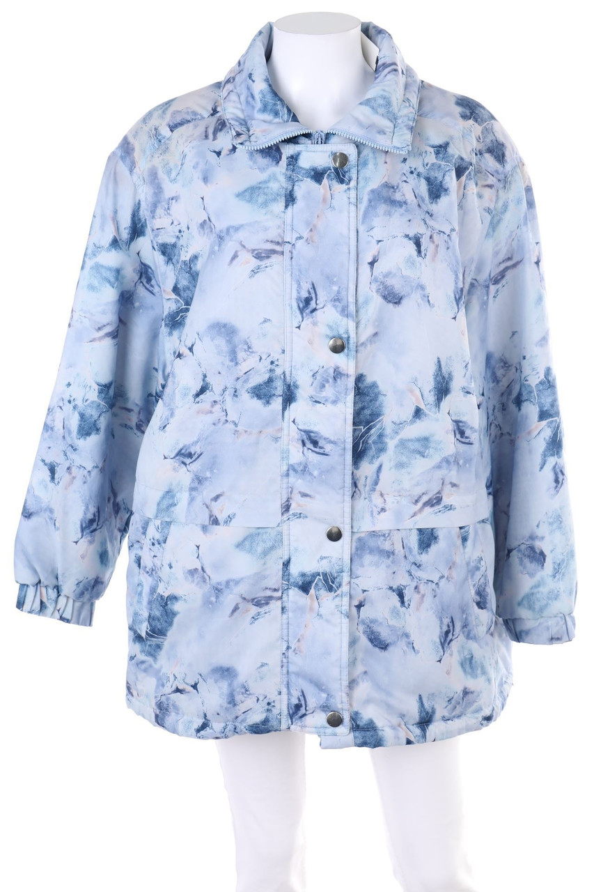 Ohne Label - wattierte Jacke mit Print - XXL