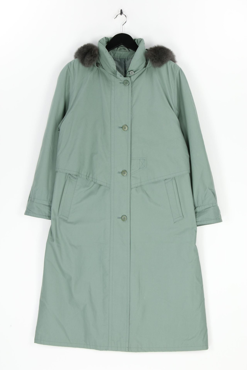 Ohne Label - Mantel mit Echt-Pelz-Besatz - D 40