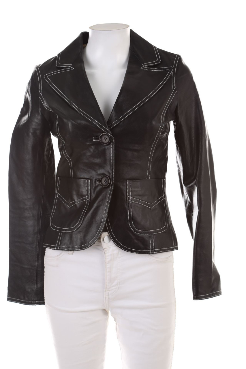 Gipsy - Real Leather Jacket with Patch Pockets - XS