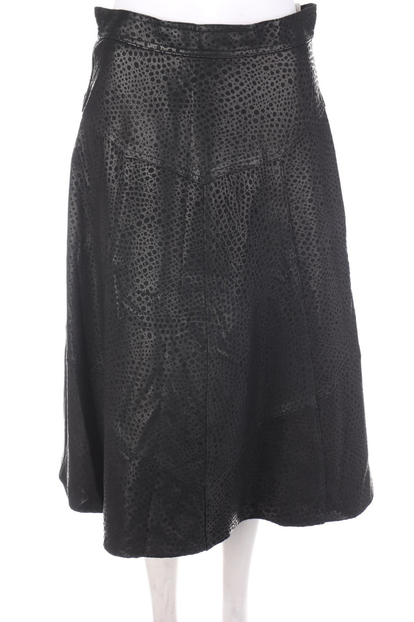 GIORGIO MOBIANI - Midi-Lederrock mit Punkten - D 36