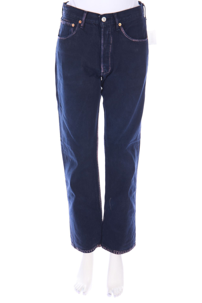 LEVI´S - Used Look Straight Cut Jeans mit Logo-Applikation - W31