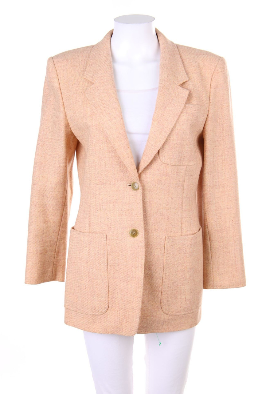 Max Mara - Vintage-Blazer aus reiner Schurwolle mit aufgesetzten Taschen - D 36
