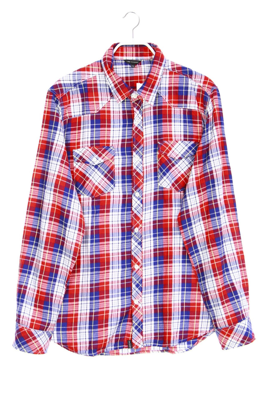 Lee Cooper - kariertes Hemd mit Logo-Patch - XXL