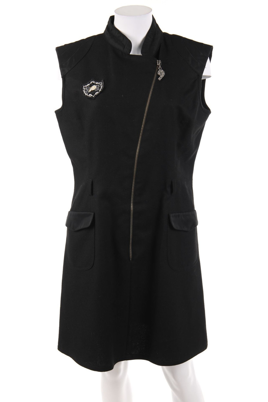 VINTAGE - Woll-Kleid mit aufgesetzten Taschen - XL