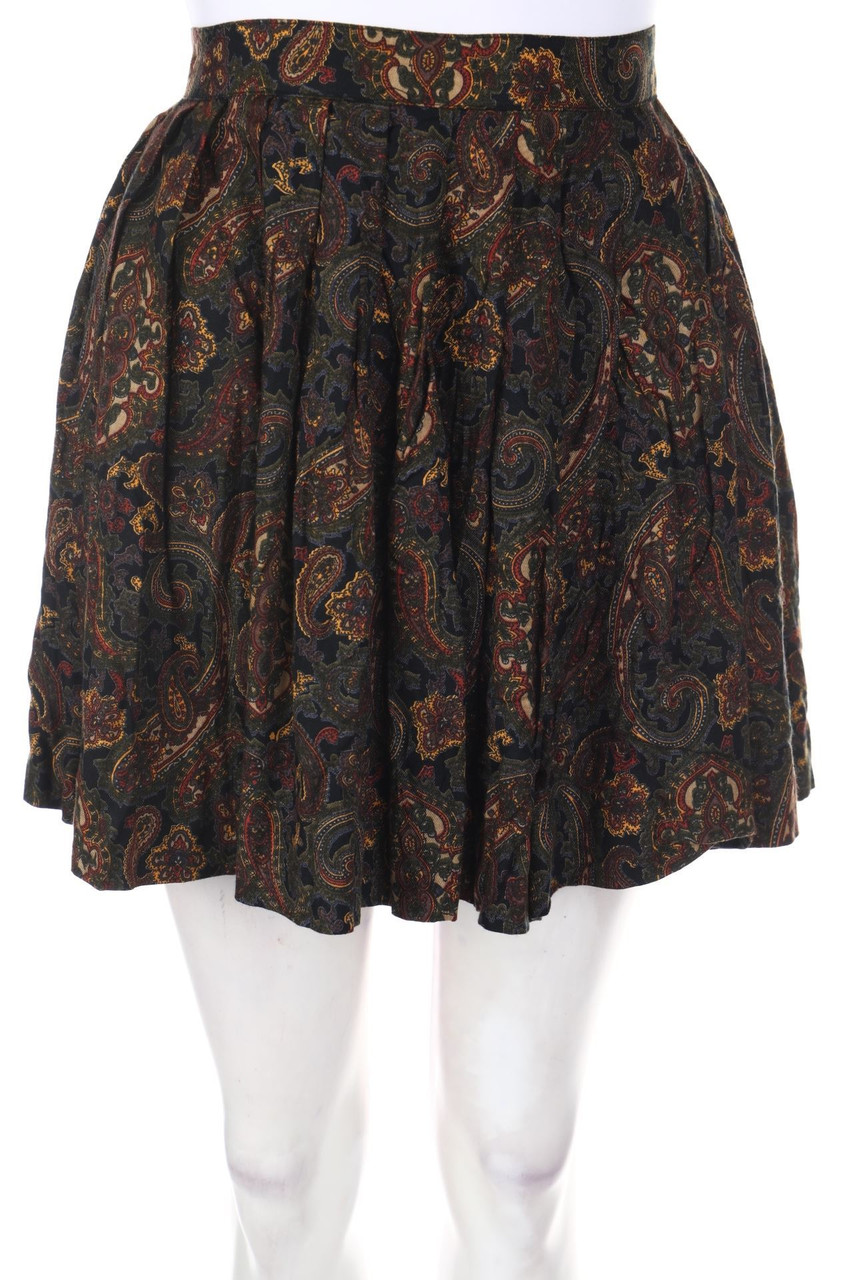 Vallorani - Vintage-Minirock aus Viskose mit Paisley-Print - D 34