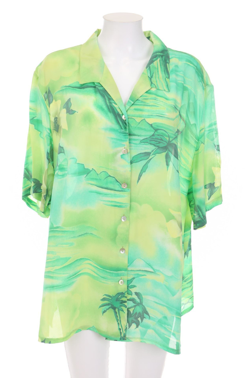 Citylife - Kurzarm-Bluse mit floralem Muster - XXXL