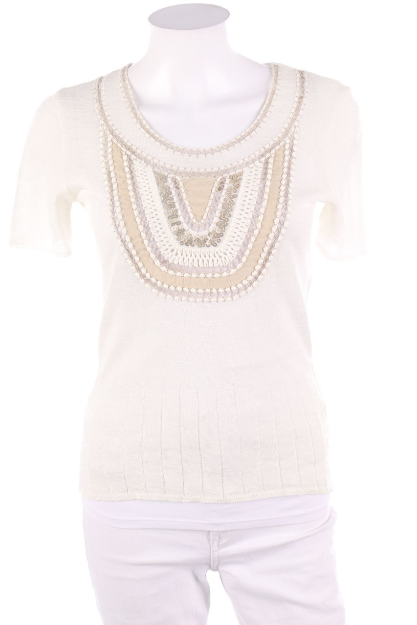 VINTAGE - Kurzarm-Shirt mit Pailletten - S