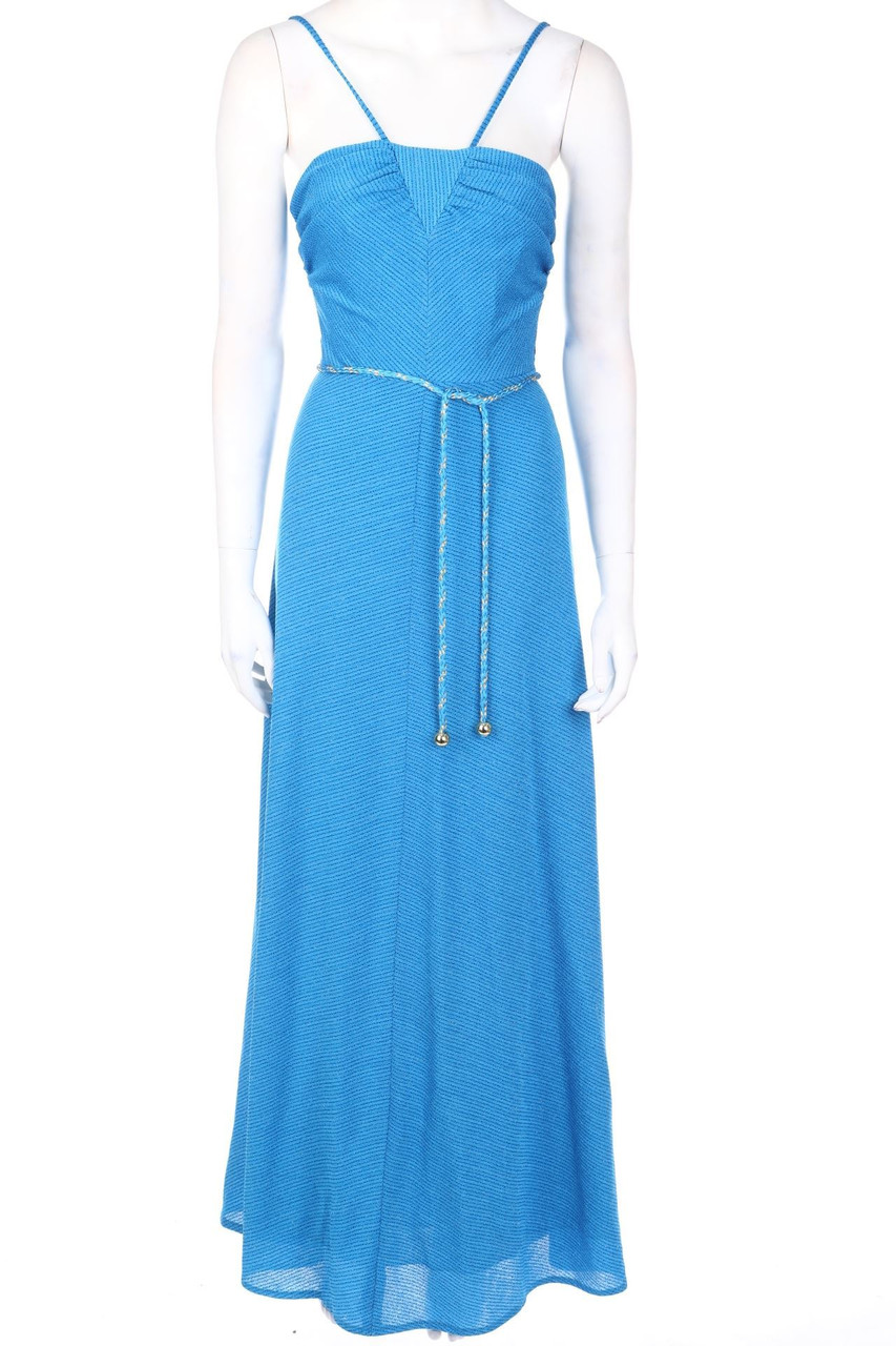 Ohne Label - Neckholder-Kleid mit Streifen - S