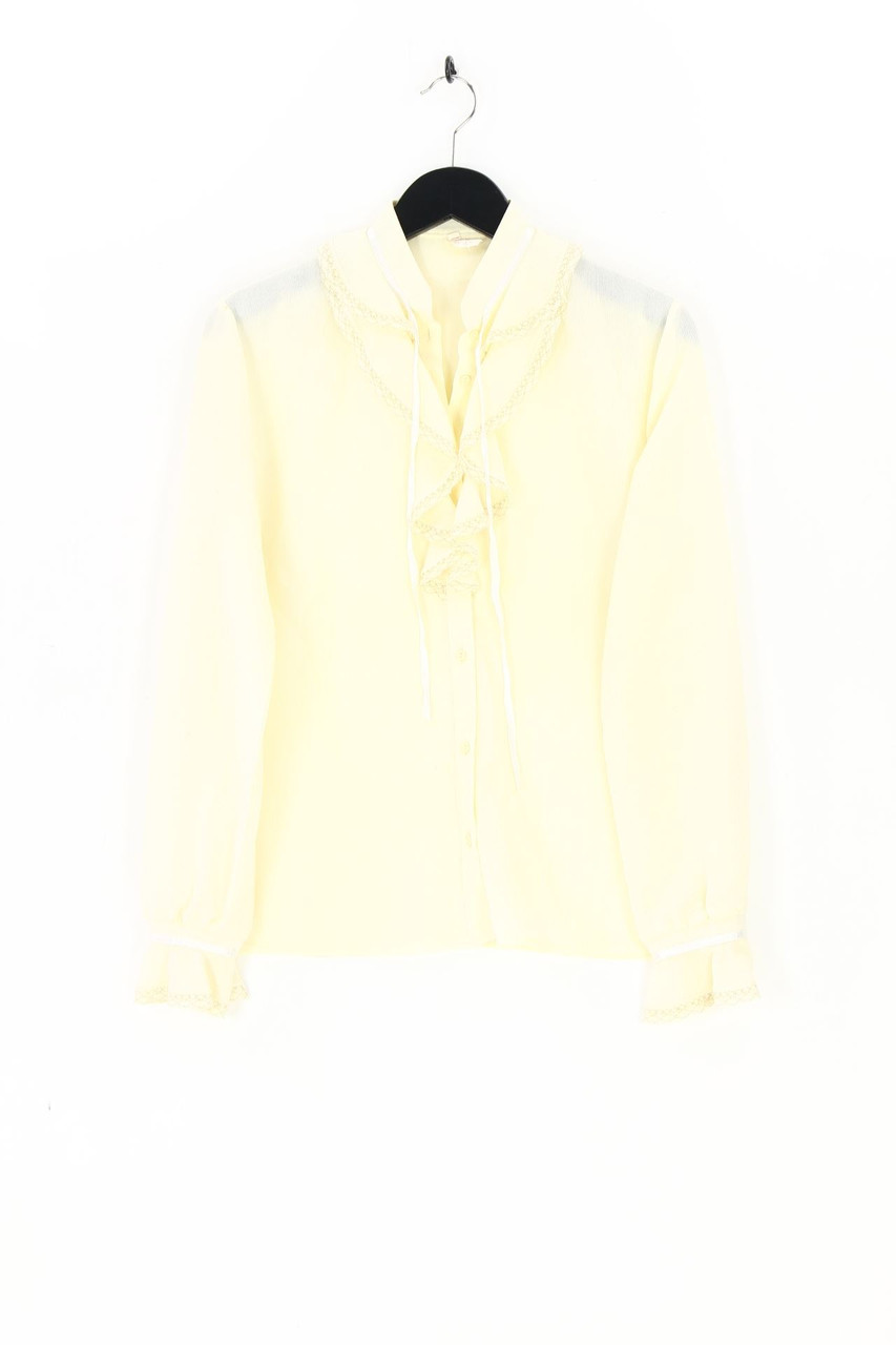 Ohne Label - Bluse mit Spitzen-Einsatz - D 40