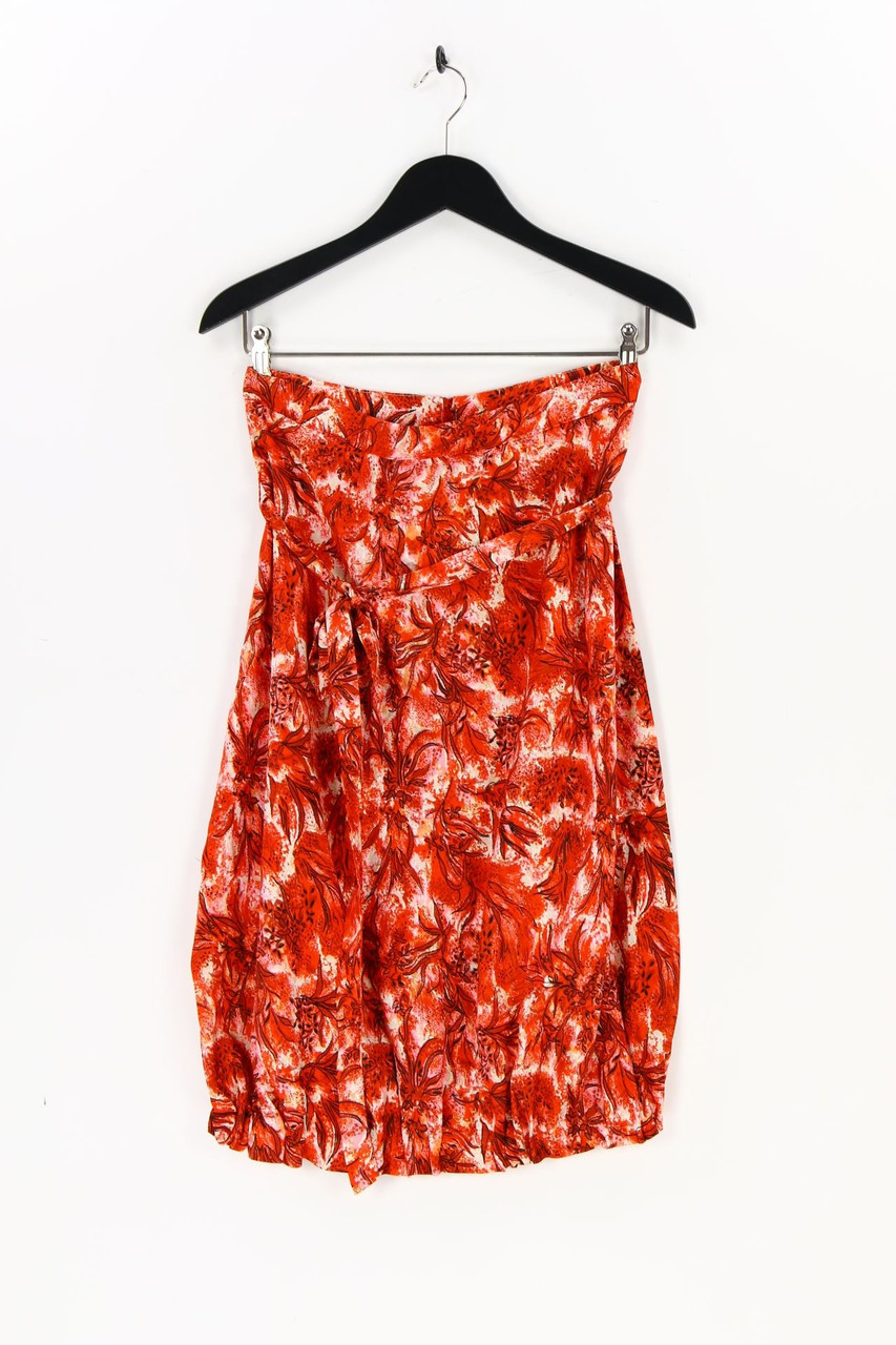 Ohne Label - Ballon-Rock mit floralem Muster - S