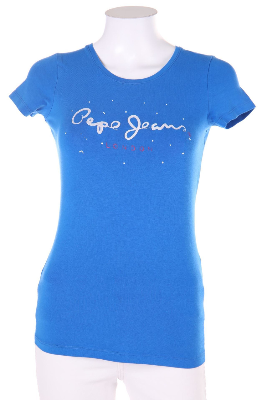 Pepe Jeans - Kurzarm-Shirt mit Logo-Print - XS