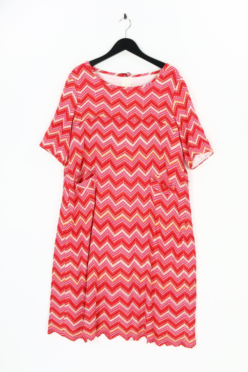 MARGRET GASPER HAUTE COUTURE - Strick-Strickkleid mit Zickzack-Muster - D 44