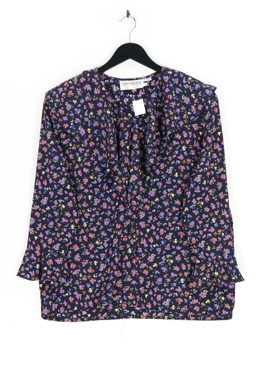 VINTAGE - Bluse mit floralem Muster mit Volants - D 42