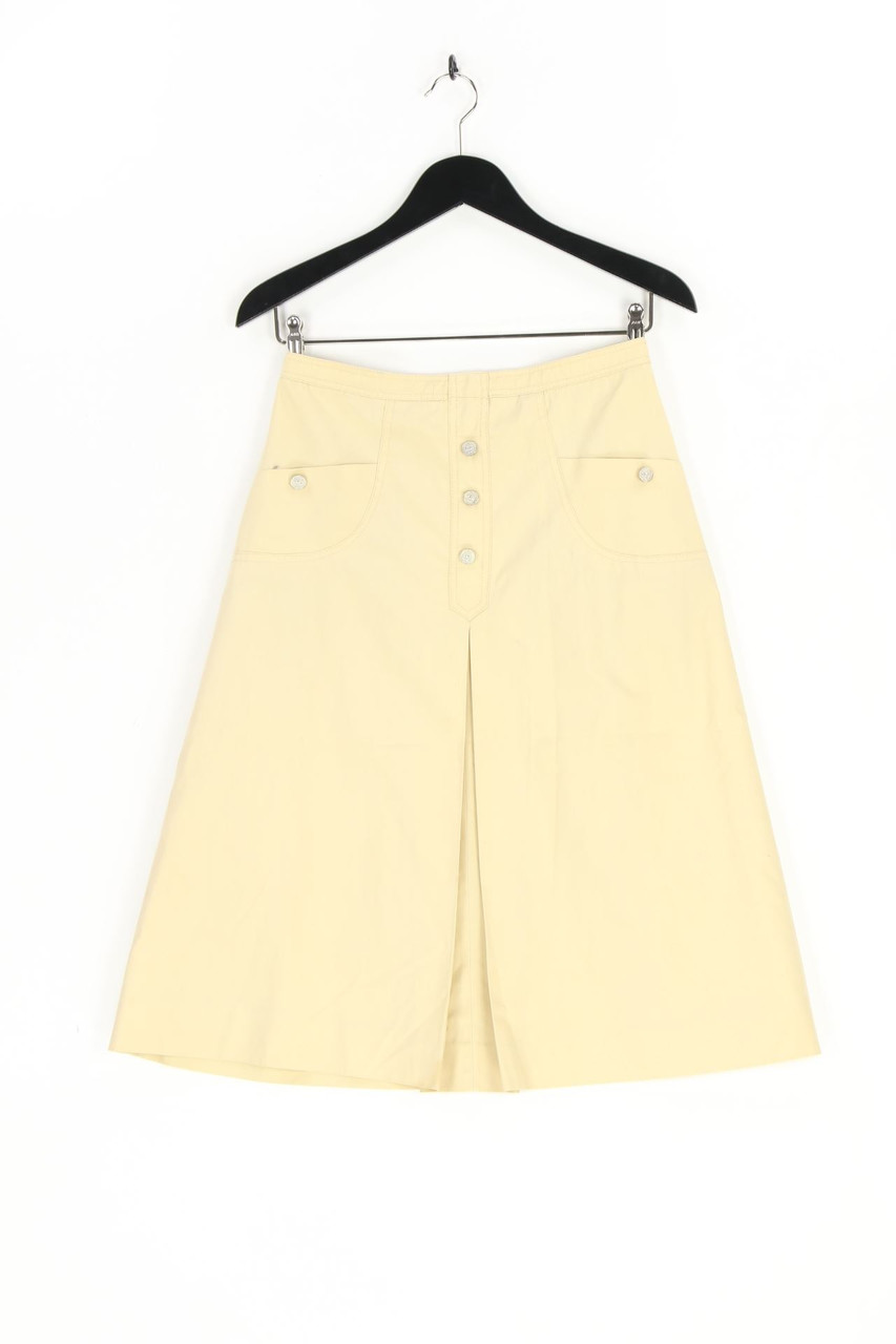 VINTAGE - 70s-Midirock mit Falte - S