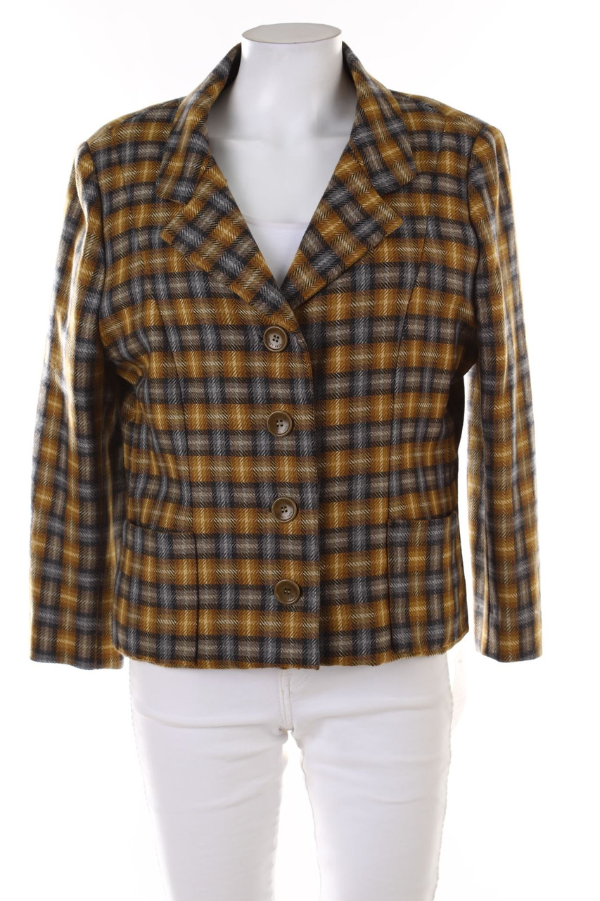 RENA LANGE - Blazer-Jacke mit Karo-Muster - D 44