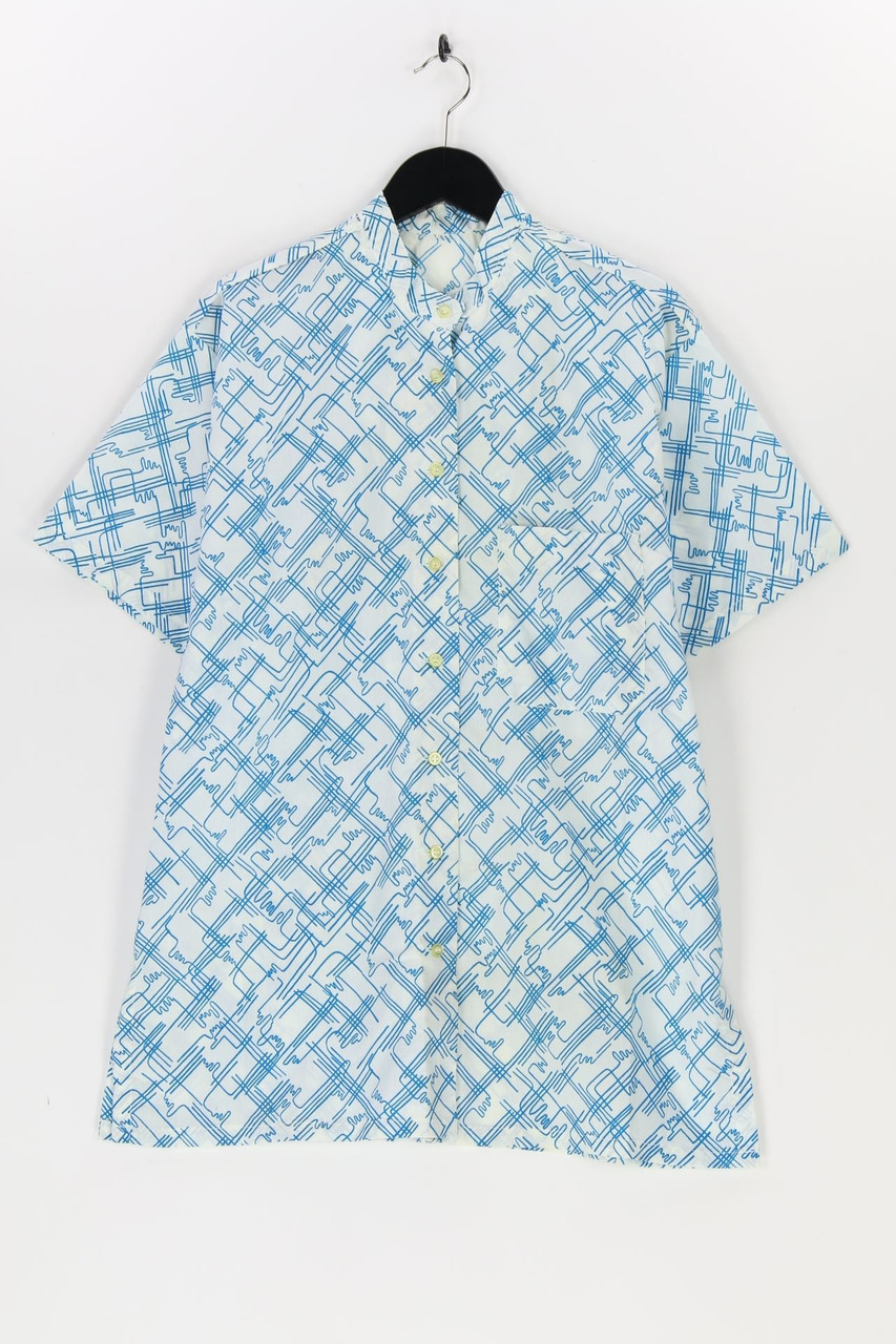 Ohne Label - Hemd-Bluse mit kurzem Ärmel mit Print - D 50