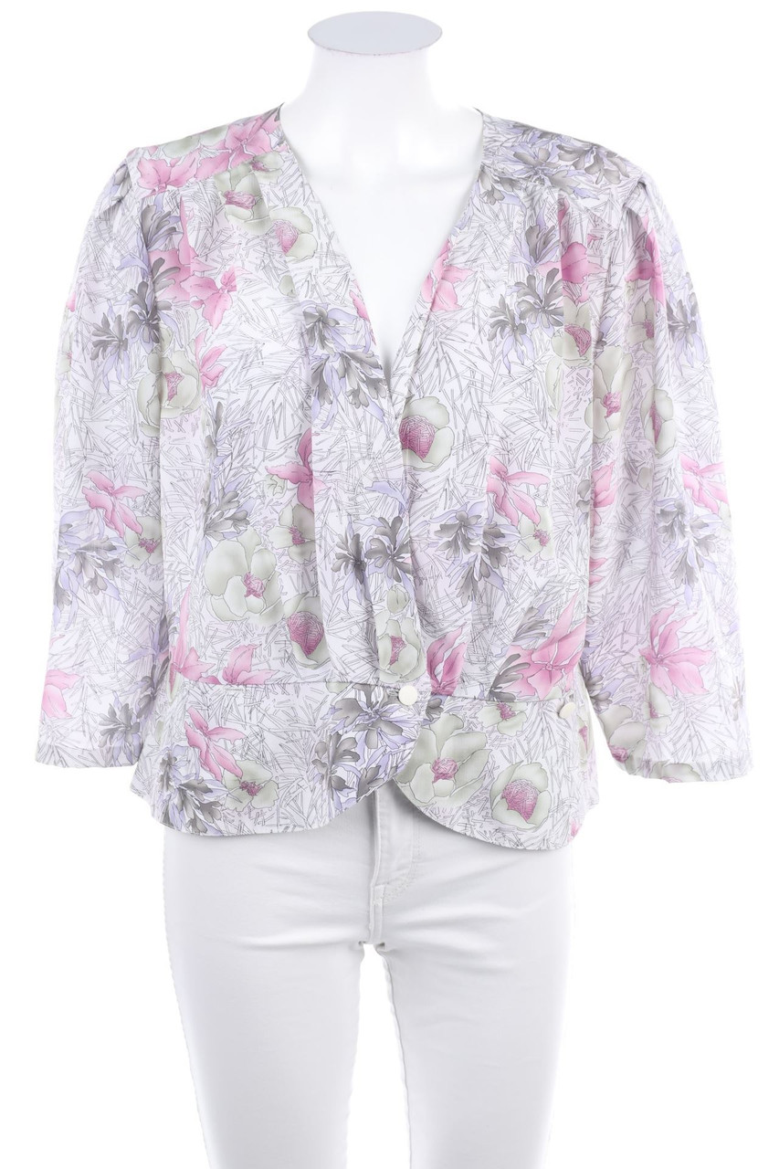 VINTAGE - Bluse mit 3/4-Ärmel mit floralem Muster - L