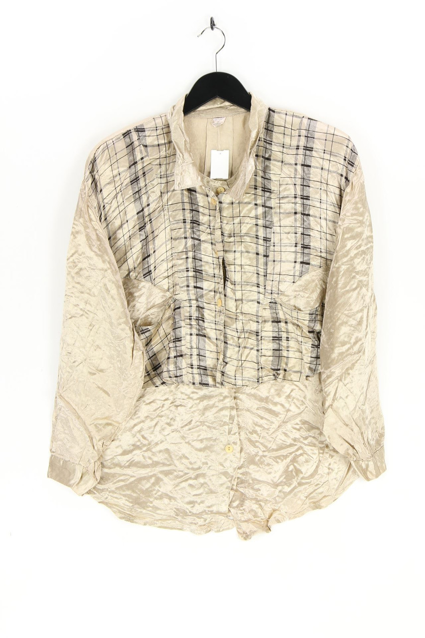 Ohne Label - Bluse im Layer Look mit Karo-Muster - XXXL