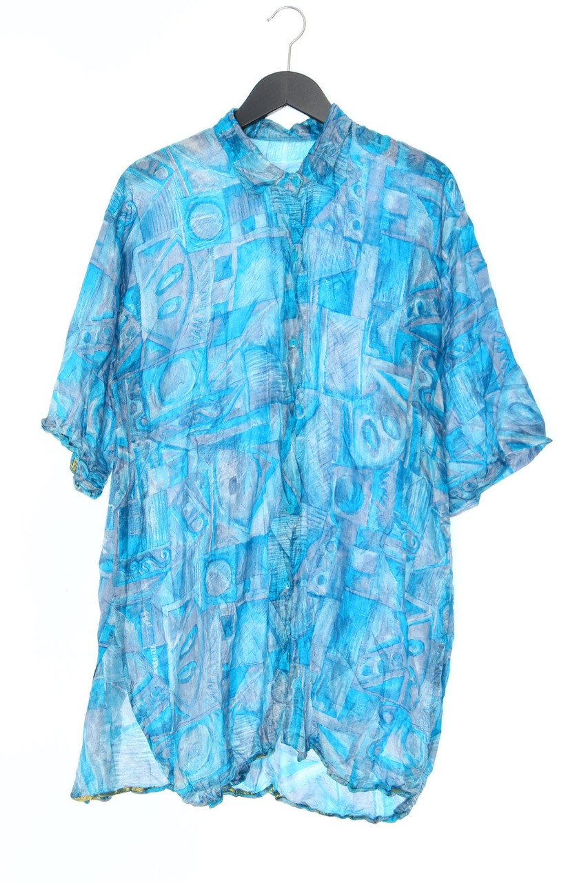 VINTAGE - Hemd-Bluse mit 3/4-Ärmel mit geometrischem Muster - D 42