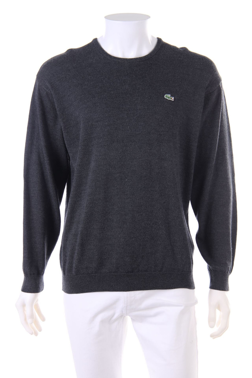 LACOSTE - Schurwoll-Pullover mit Logo-Stickerei - L