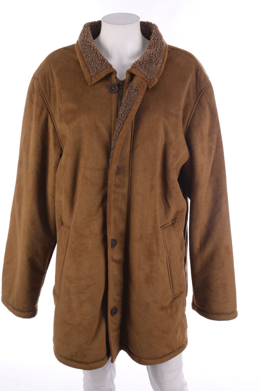 VINTAGE - Jacke mit Faux Fur-Kragen - XL