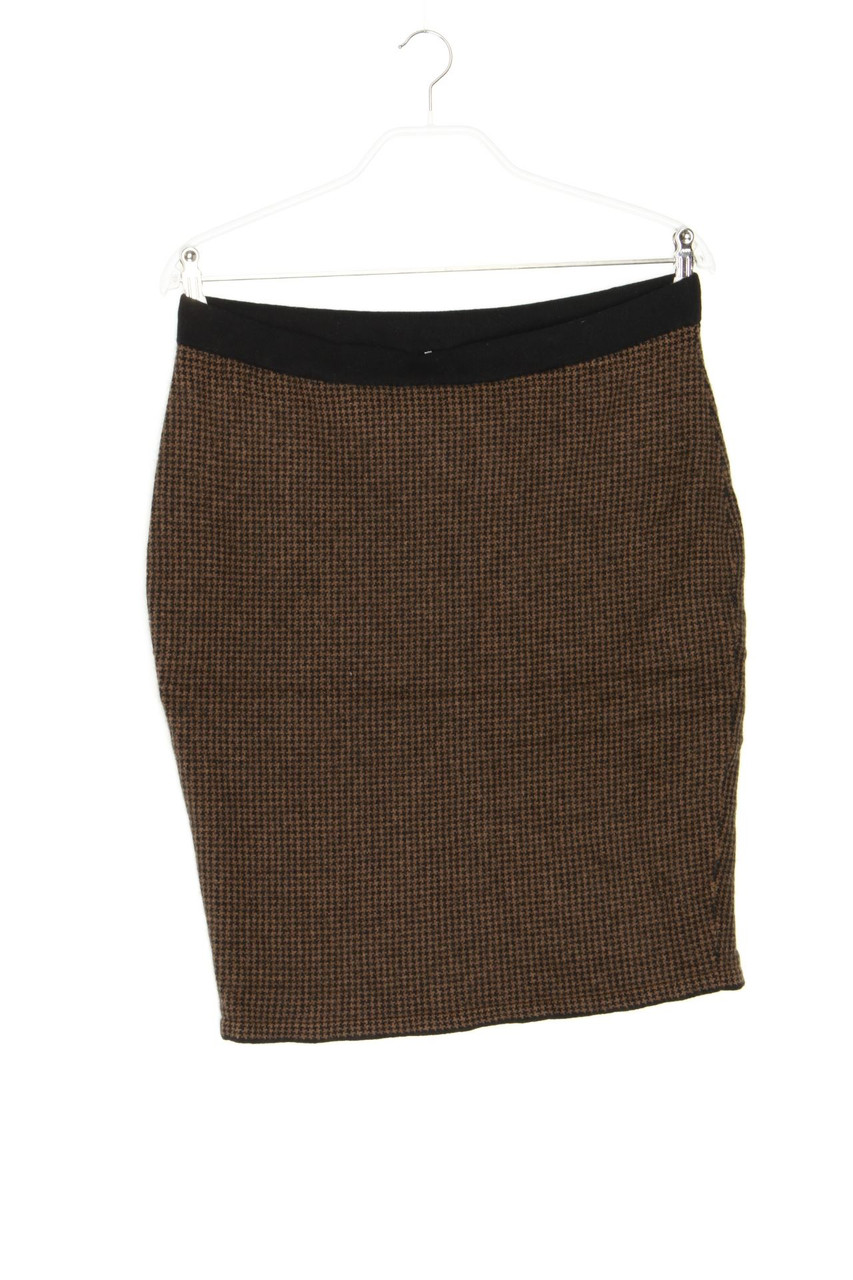 Peter Hahn - Bleistift-Rock mit Hahnentritt-Muster mit Schurwolle mit Kaschmir - D 42