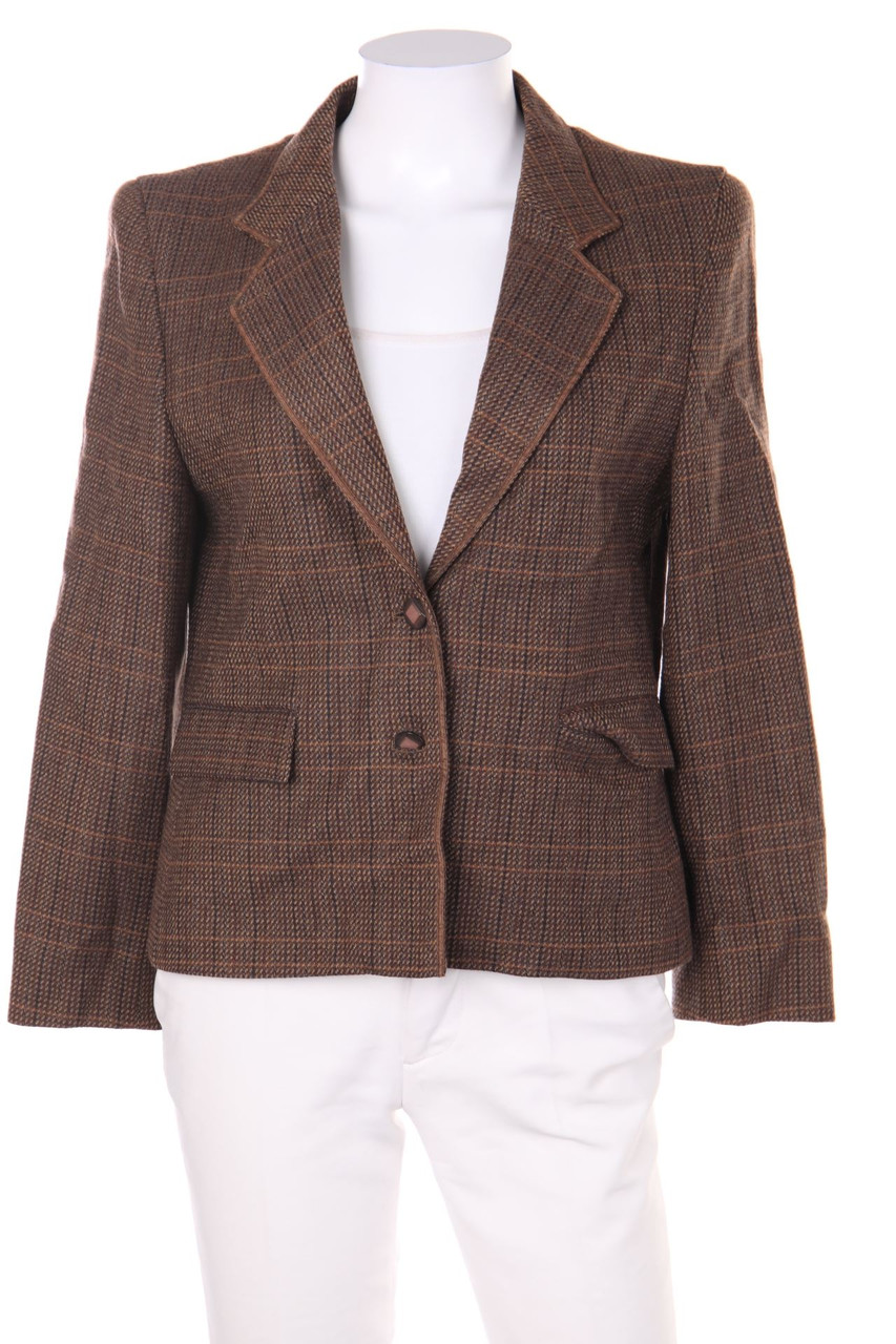 WILKEN ELEGANCE - Vintage-Blazer aus Schurwolle mit Karo-Muster - D 38