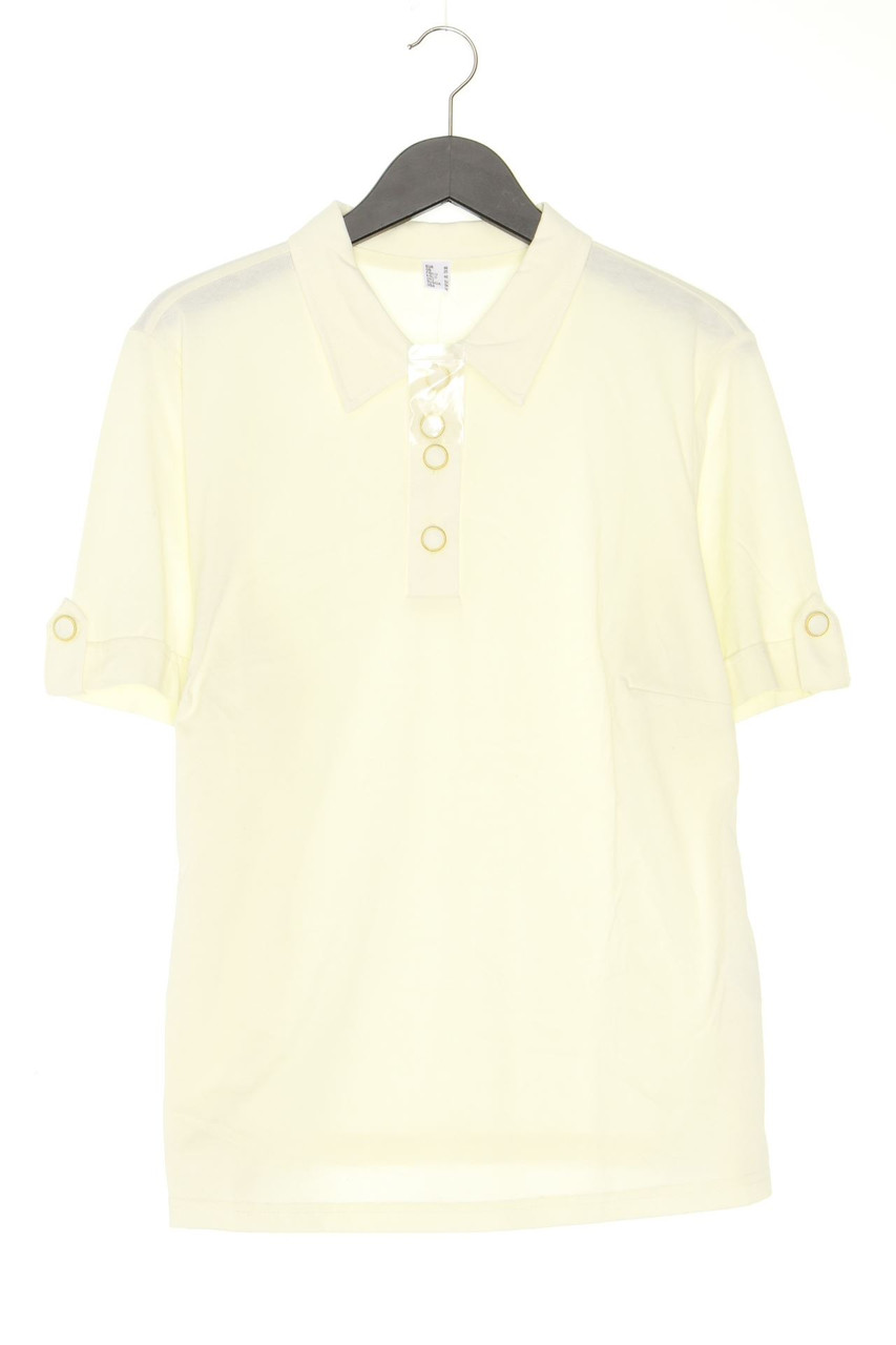 VINTAGE - Hemd-Bluse mit kurzem Ärmel mit Schmuck-Knöpfen - D 46