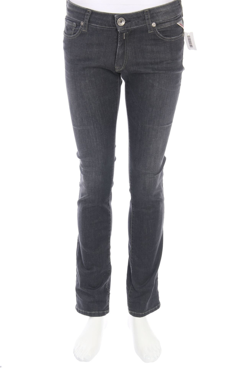 REPLAY - Used Look Slim-Jeans mit Logo-Applikation - W29