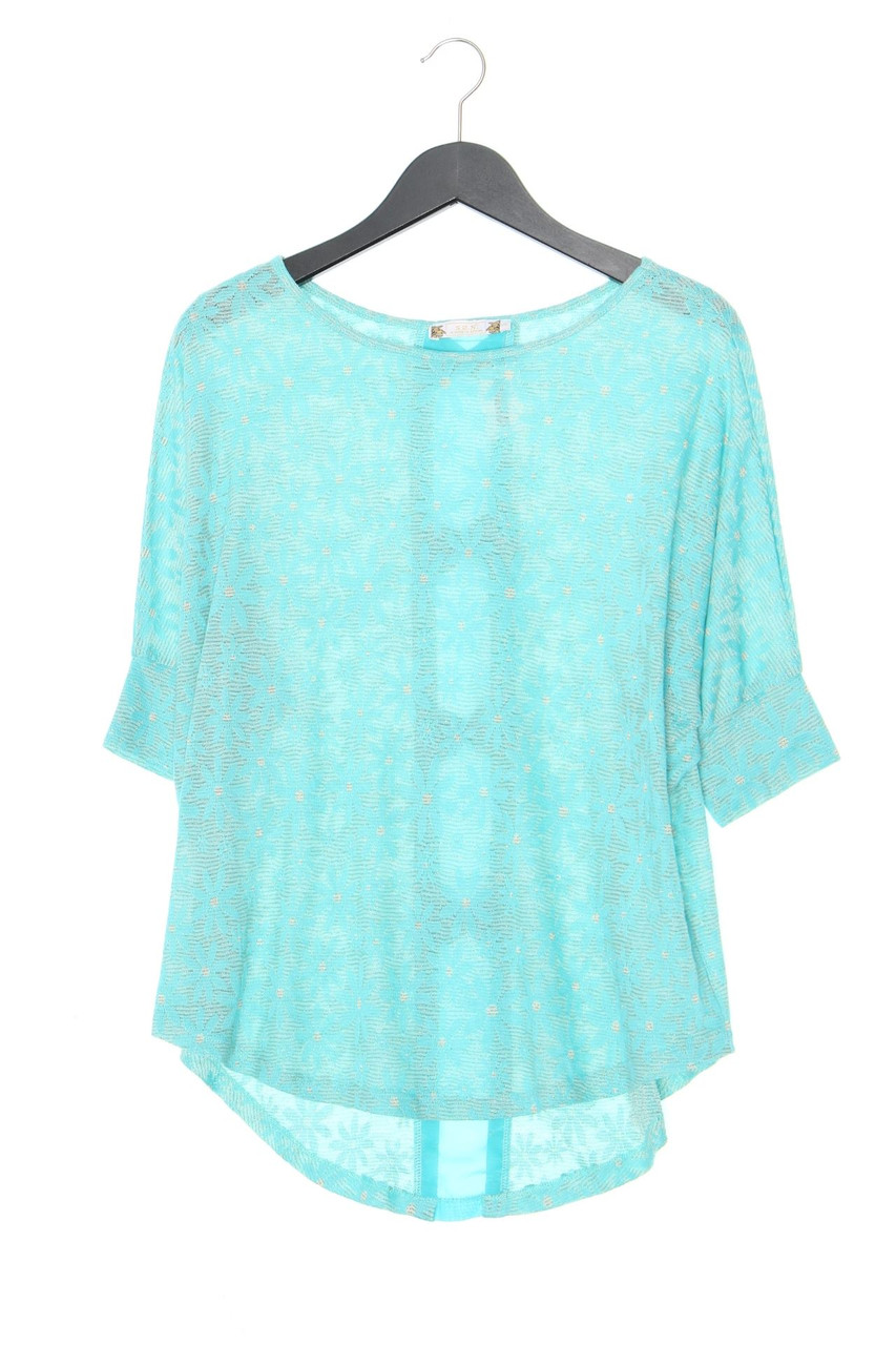 VINTAGE - Batwing-Pullover mit floralem Muster mit Schleife - L