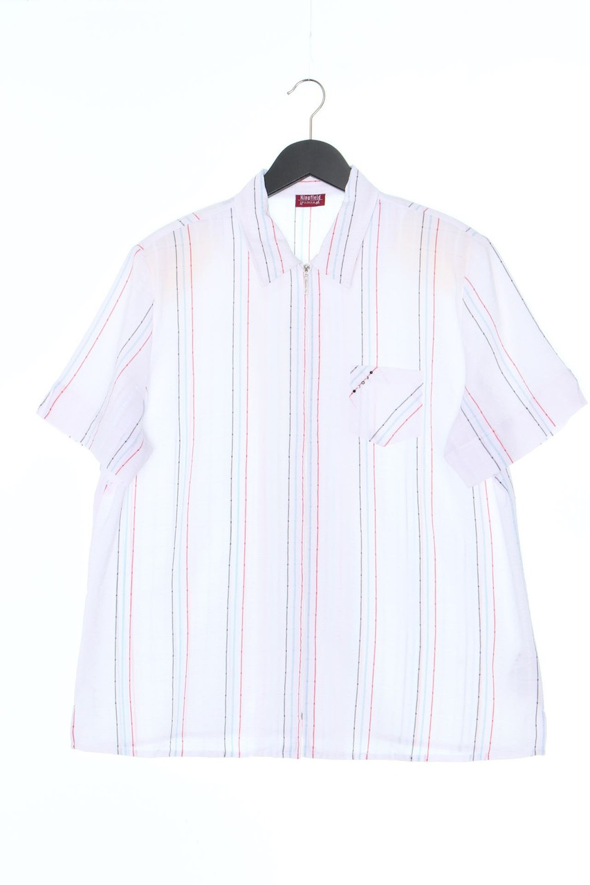Kingfield Charles Vögele - Hemd-Bluse mit kurzem Ärmel mit Reißverschluss mit Streifen - D 46