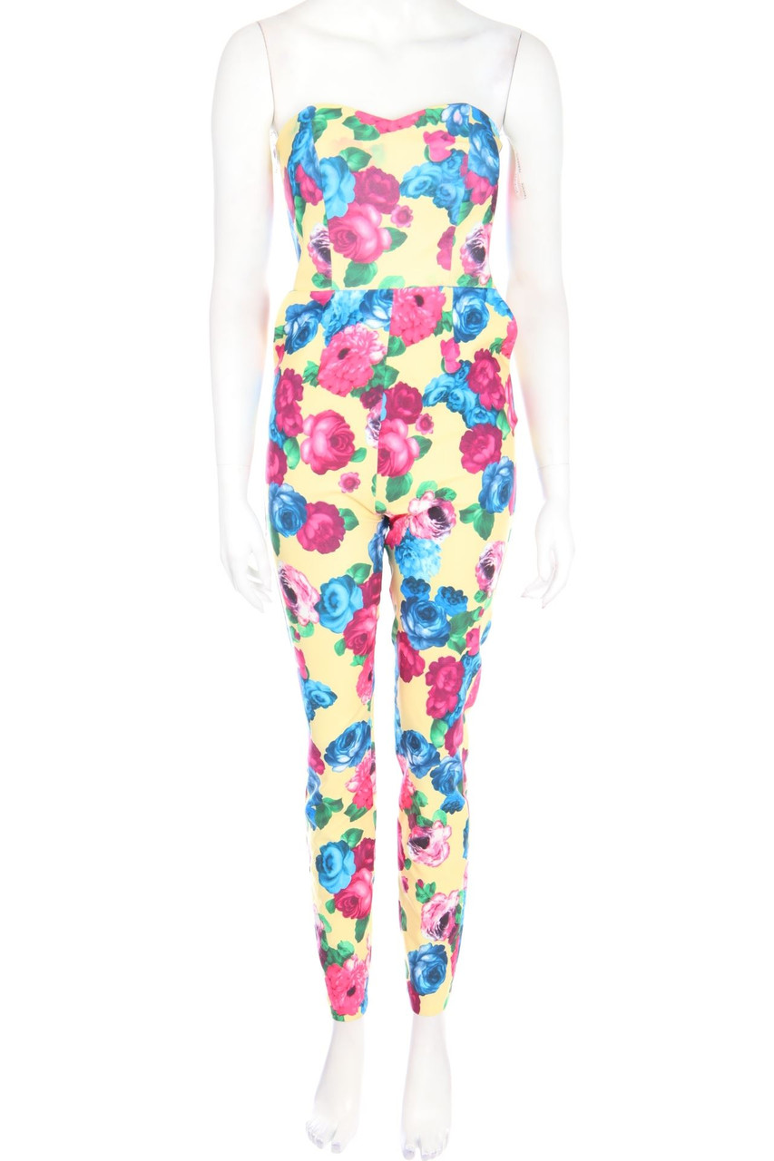 FERVENTE - Bandeau-Jumpsuit mit Gürtel - D 36