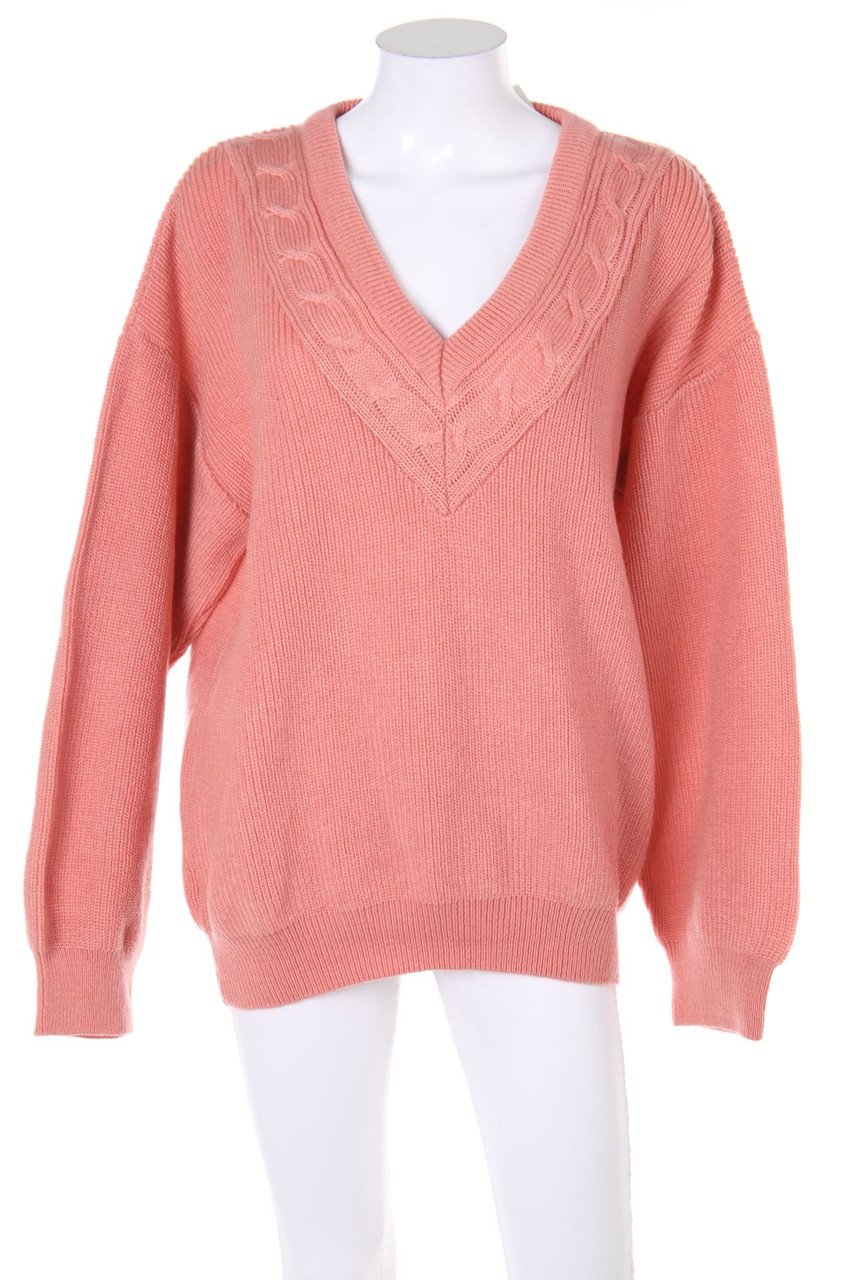 VINTAGE - V-Neck Pullover, Cable-Knit - D 52