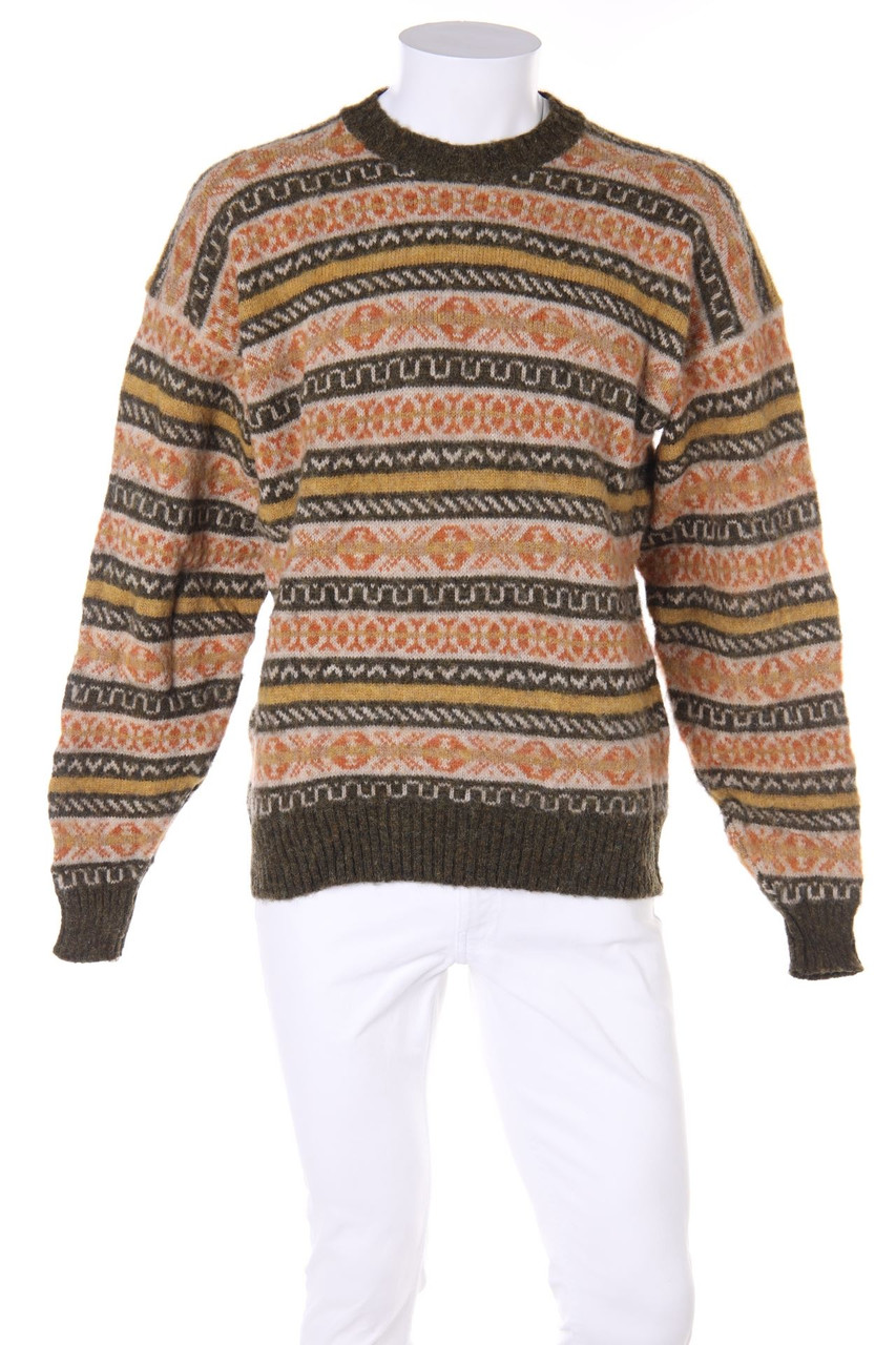 VINTAGE Pullover aus Wolle aus Wolle mit Muster 50