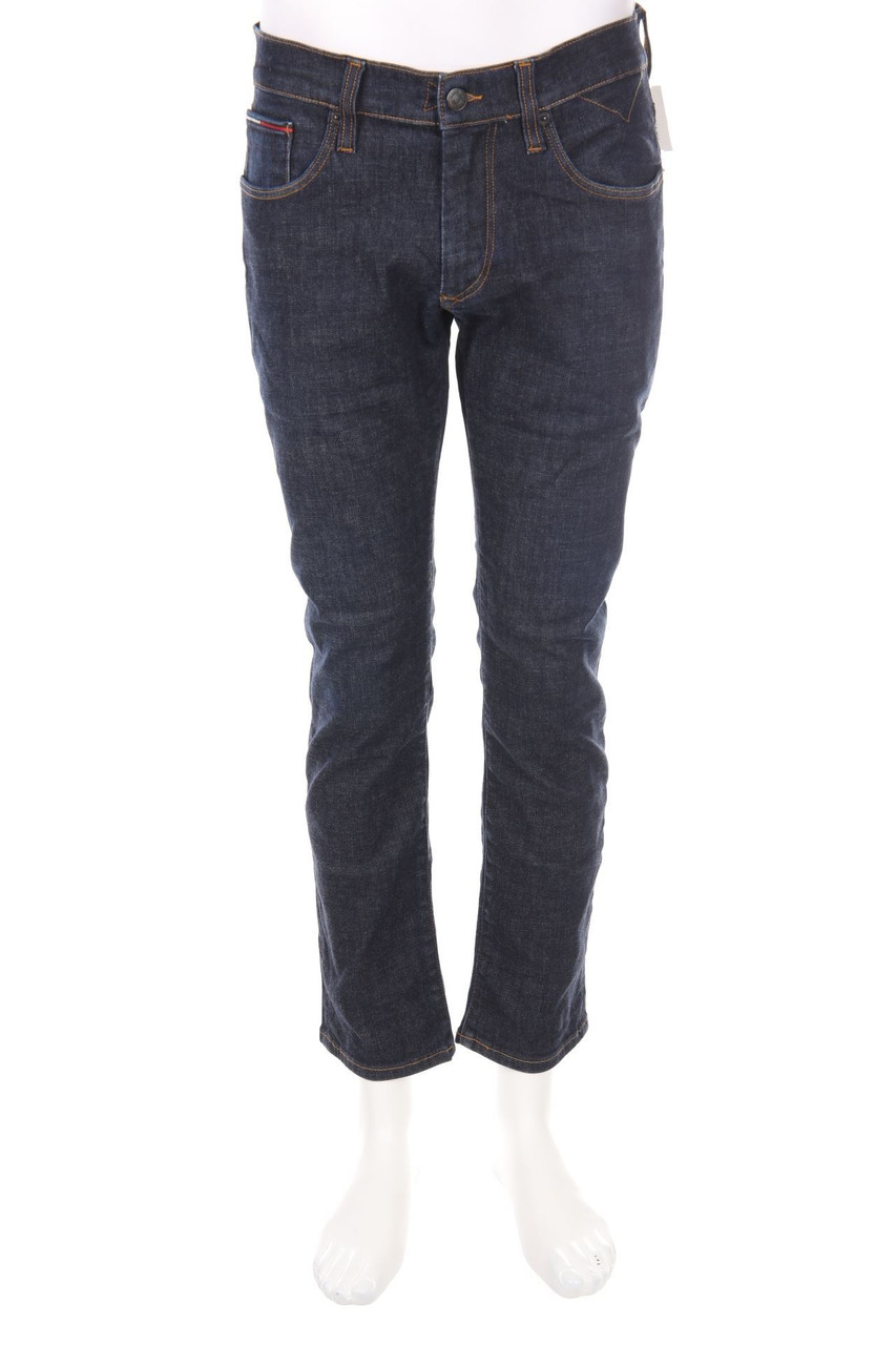 TOMMY JEANS Tommy Hilfiger - Dark Denim Straight Cut Jeans mit Logo-Patch - W34