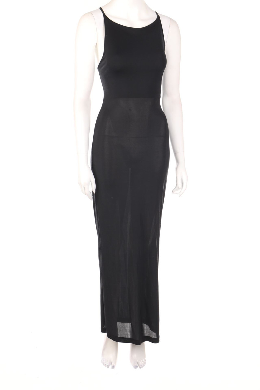 H&M HENNES collection - Strap-Cocktail Dress with Faux Leather Details