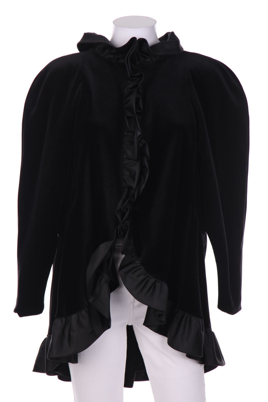 FRANK Usher - Velvet Blazer with Batwing Sleeves - M