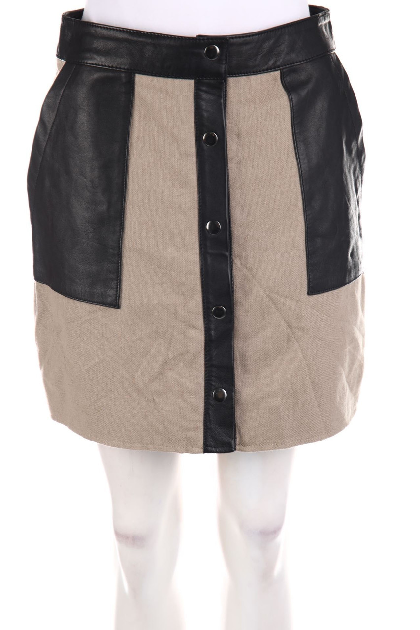 athé vanessa bruno - Minirock mit Leder-Details - D 36