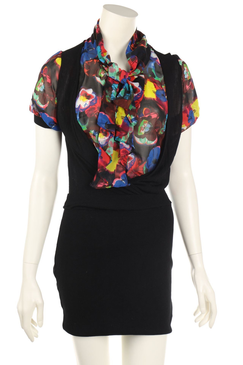KAREN MILLEN - Minikleid im Layer Look mit Blumen-Print - D 38