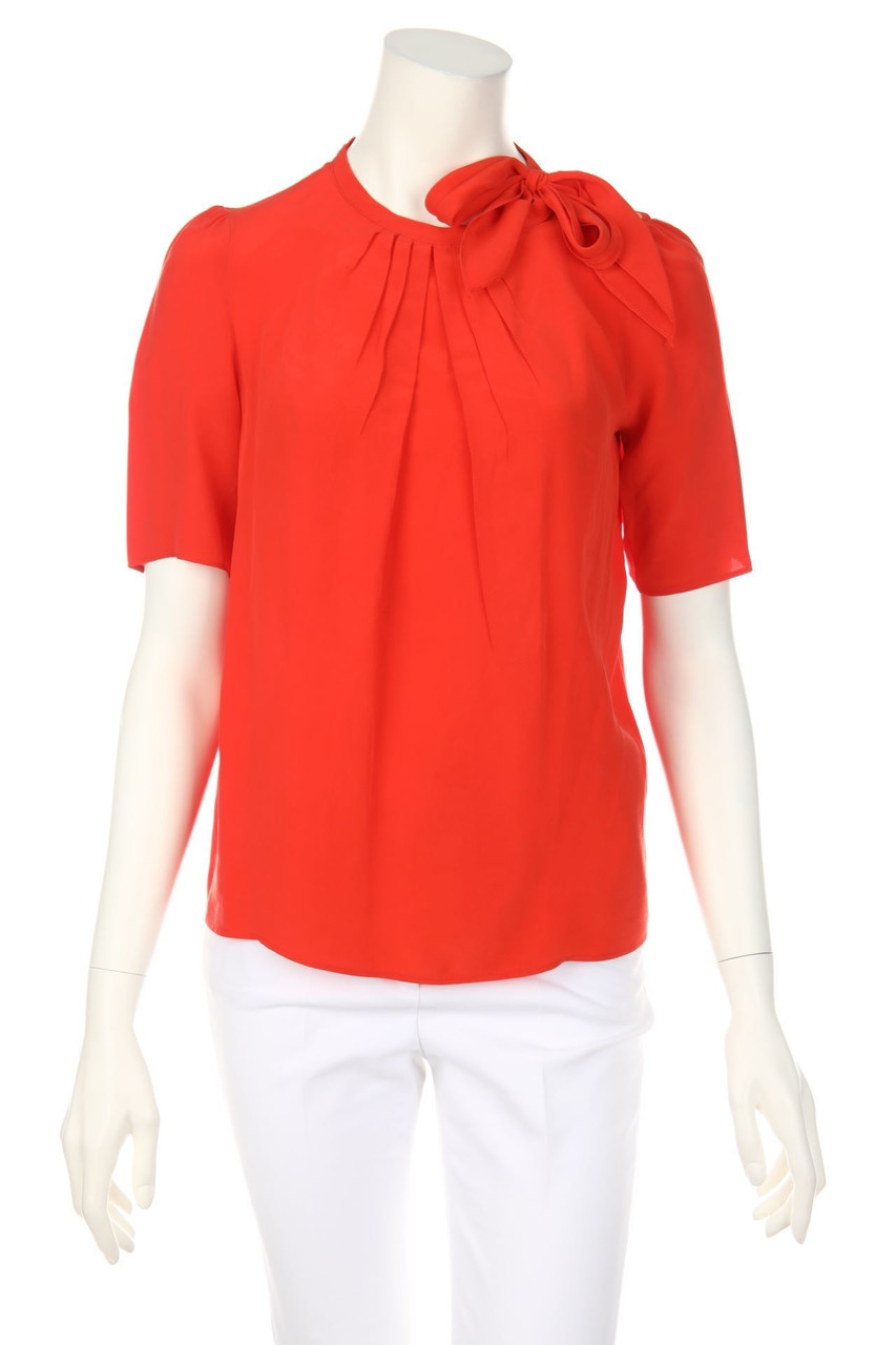 sandro - Seiden-Bluse mit Schluppe - D 34