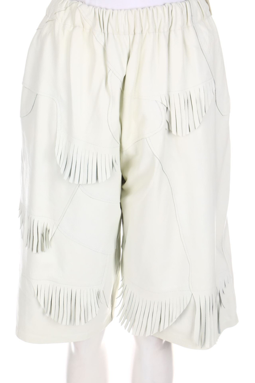 VINTAGE - Leder-Shorts mit Fransen - D 32